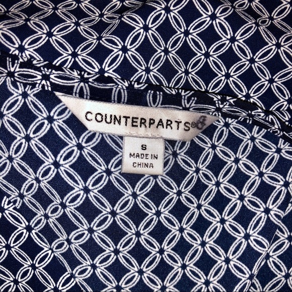 NWT- Counterparts Blouse  size Small - Picture 7 of 9